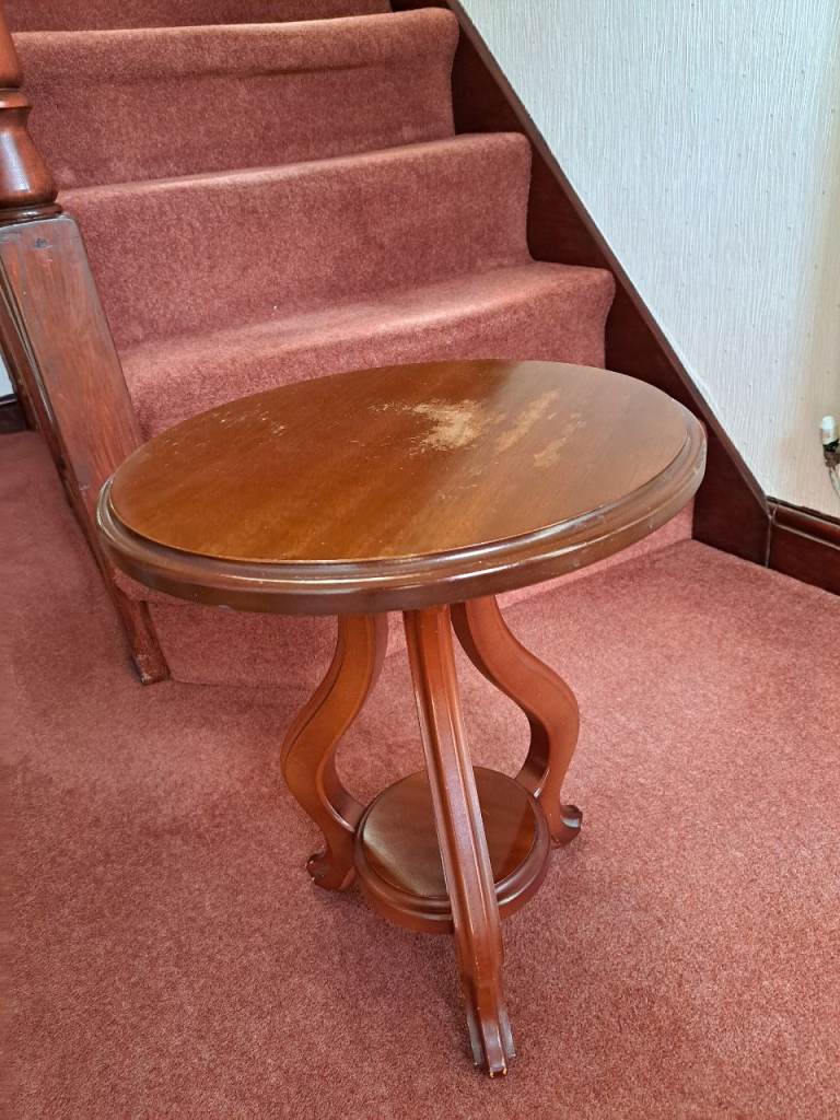 Wooden Oval Side Table - Some Surface Wear