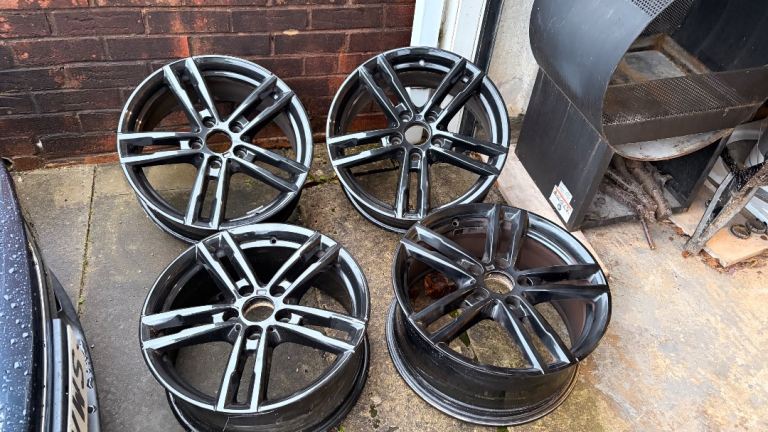 18” GENUINE STAGGERED BMW 1 2 SERIES F20-F23 BLACK 719M ALLOY WHEELS M140i-M240i