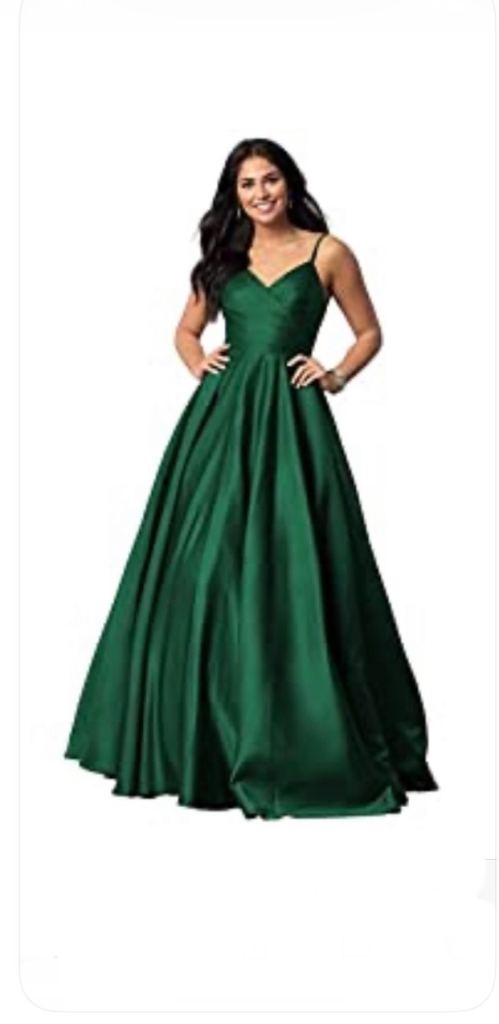 Emerald green prom dress