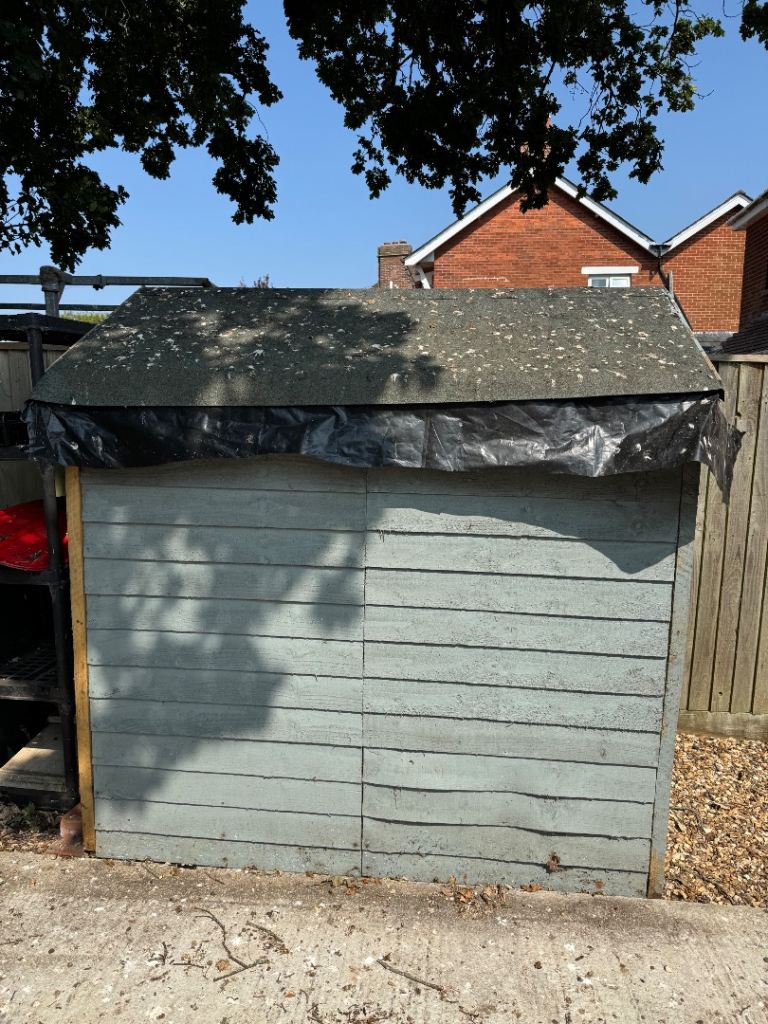 Wooden Garden Shed – Grey, Fair Condition