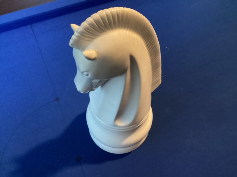 Very large china White Horse / knight Chess Ornament 