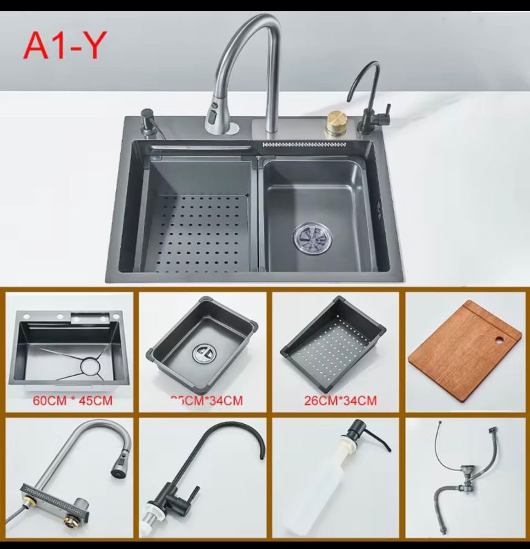 Brand New Stainless Steel Multifunction waterfall sink