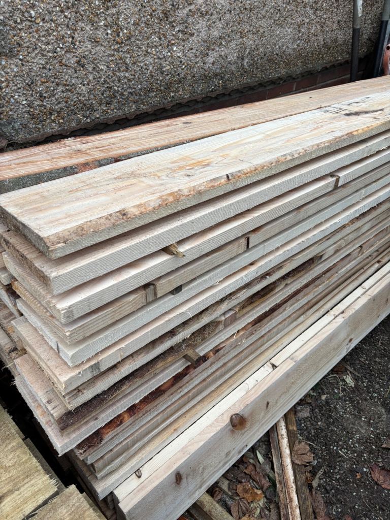 Scaffolding boards with bark on 1 side £9 each brand new 