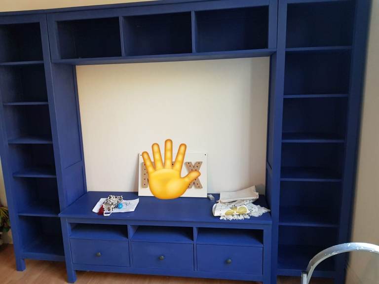 Blue Ikea Storage Unit