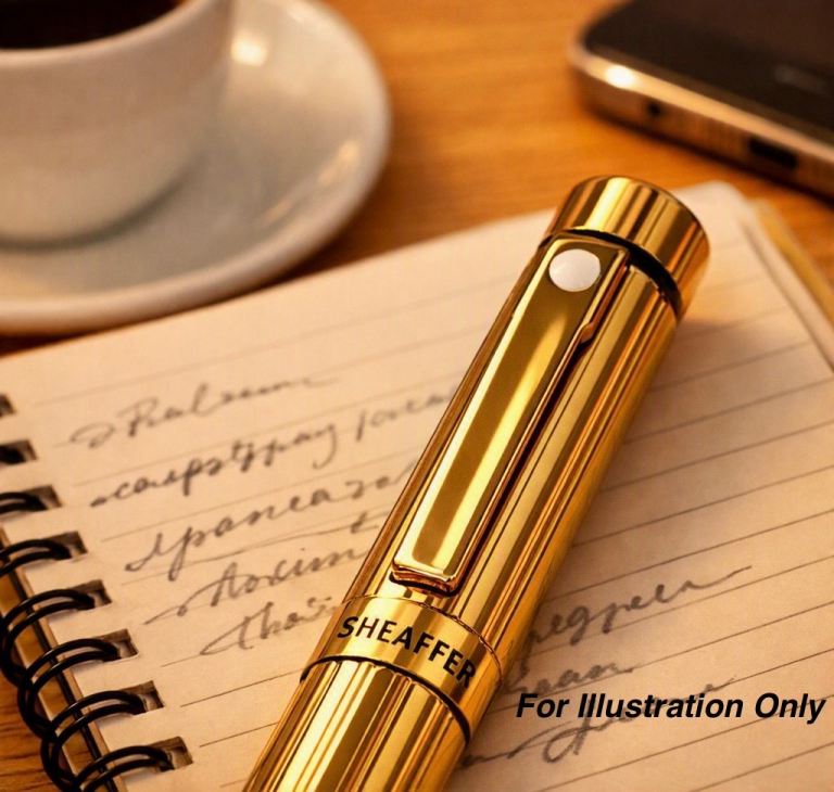 Sheaffer Targa 1007 ElectroPlated Gold Mechanical Pencil-White Dot Clip-Excellent