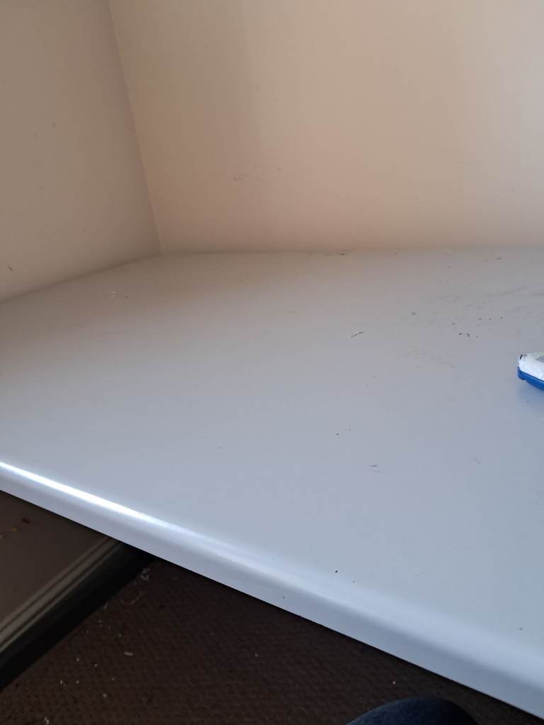 Grey Desk Surface metal legs