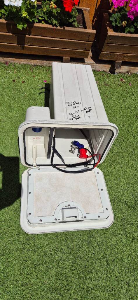 Battery or storage box for caravan motorhome camper.