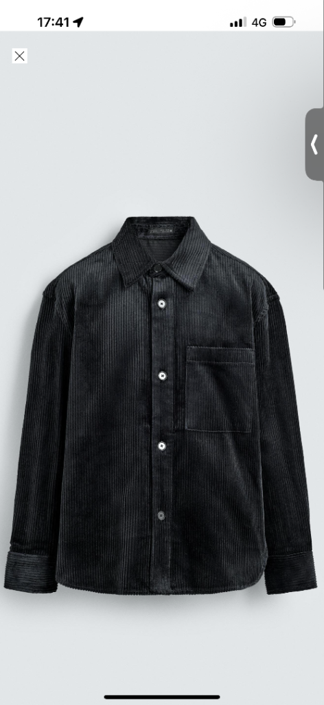 Relaxed fit corduroy overshirt 