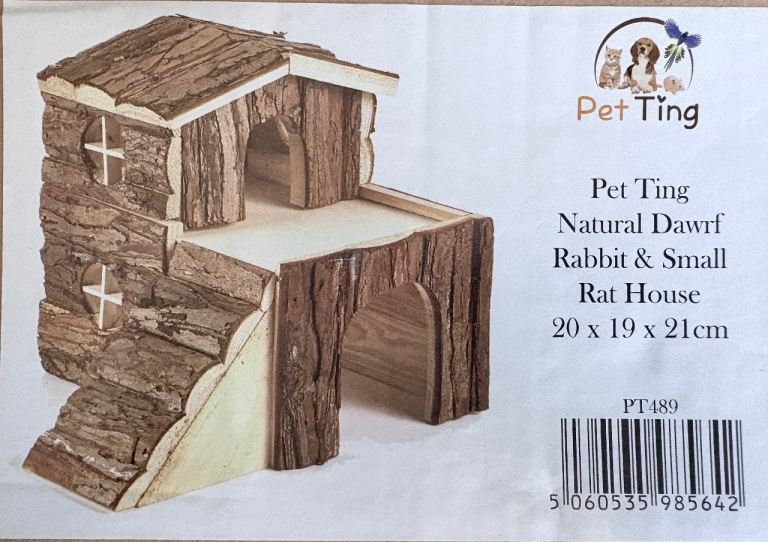 Pet Ting Natural Dwarf Rabbit & Small Rat House