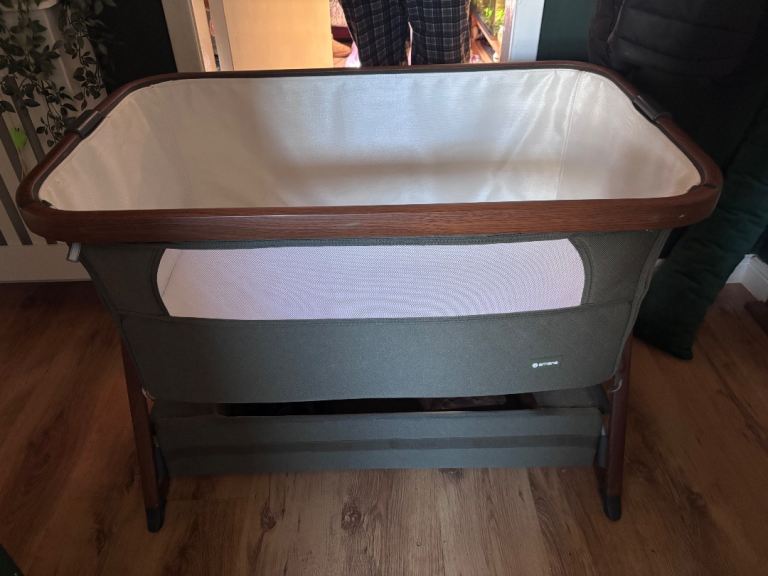 Amana FirstSleep Luxury Bedside Crib - Sage Green