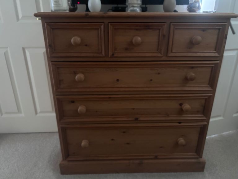 Wooden Chest of Drawers - Fair Condition with Marks