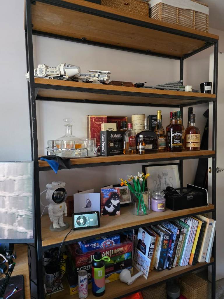 John Lewis Industrial Style Bookshelf with Metal Frame and Wooden Shelves