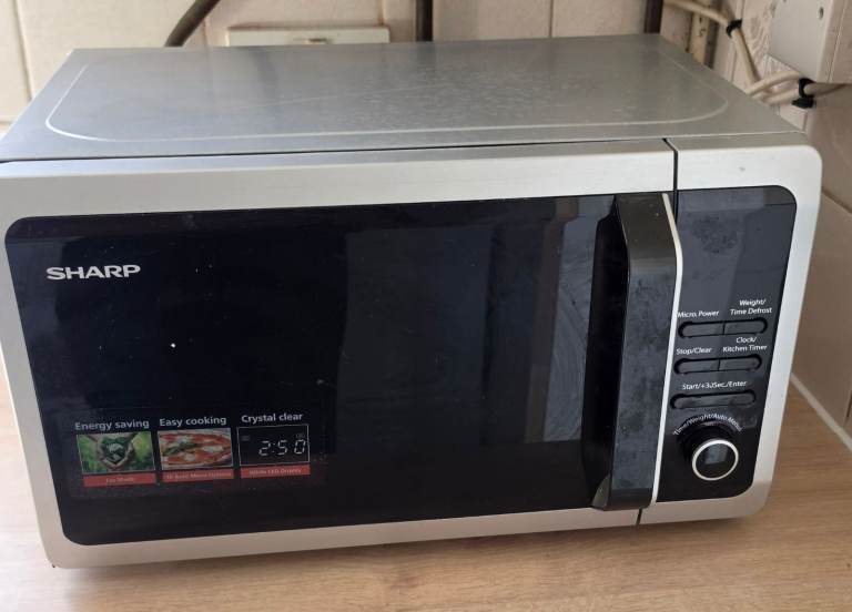 Sharp Microwave Oven - Silver, Good Condition