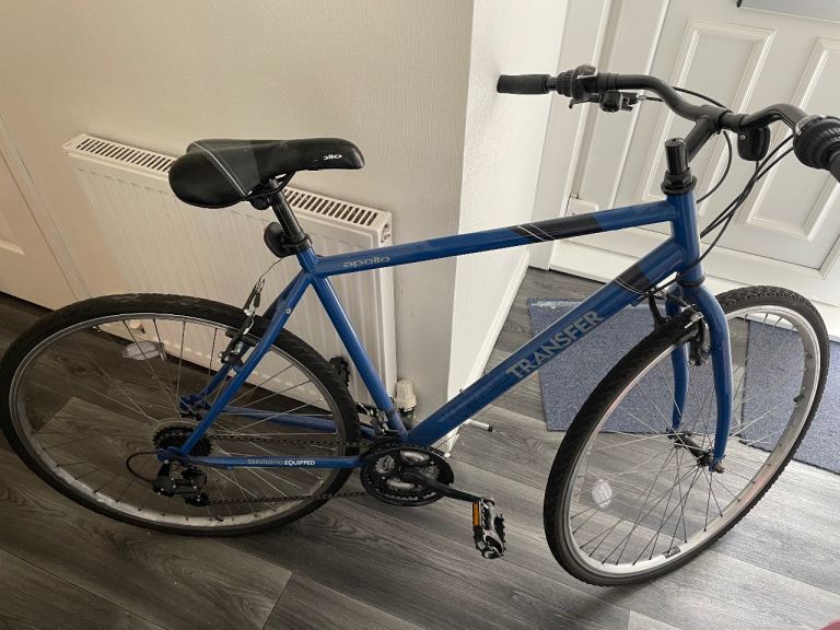 Apollo Transfer Men's Hybrid Bike – Blue, needs fixed