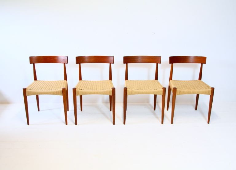 Danish Mid Century Teak Dining Chairs by Arne Hovmand Olsen - Retro Vintage 50s 60s 70s