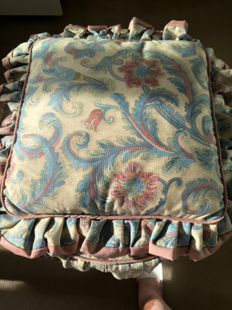 Crowsons Vintage material handmade cushions 2 colour ways 