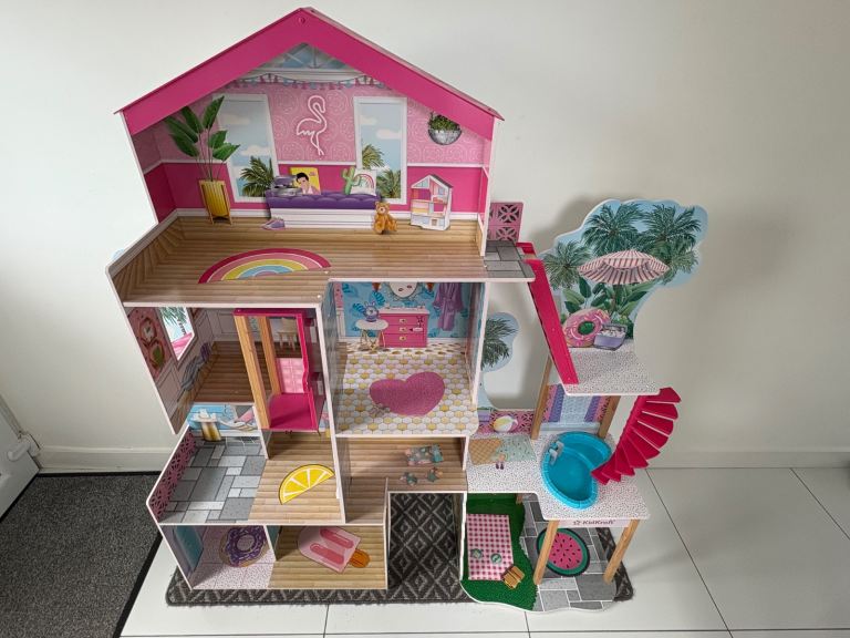 KidKraft Pool Party Mansion Dollhouse nearly 5ft tall