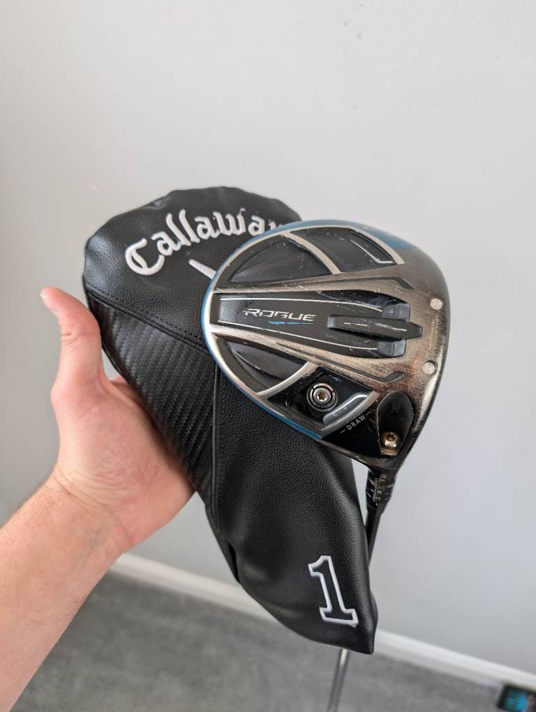 Callaway Rogue Draw Driver 10.5 Degree  Regular Flex Aldila *New Grip* Headcover