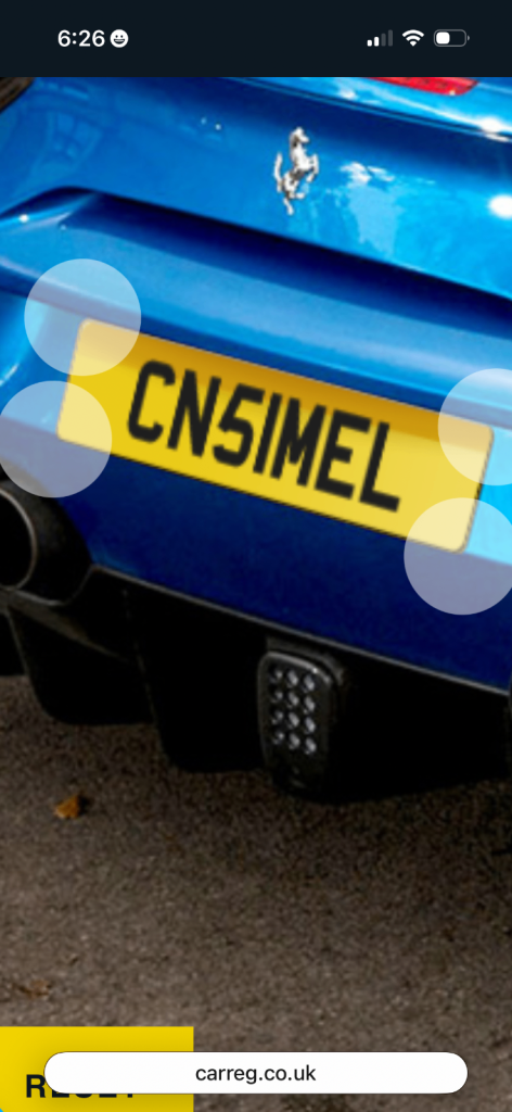 NUMBER PLATE FOR SALE. 