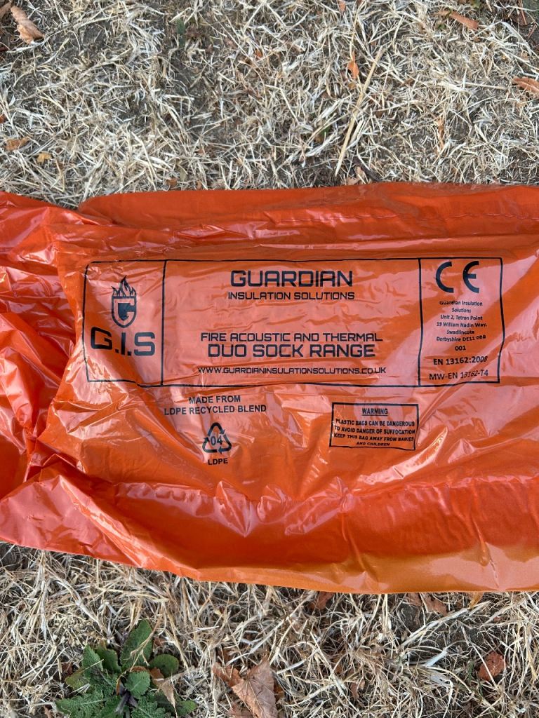 Guardian Insulation Solutions Fire Acoustic Thermal Duo Sock Range - NEW