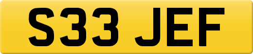 Jeff Cherished Private Number Plate