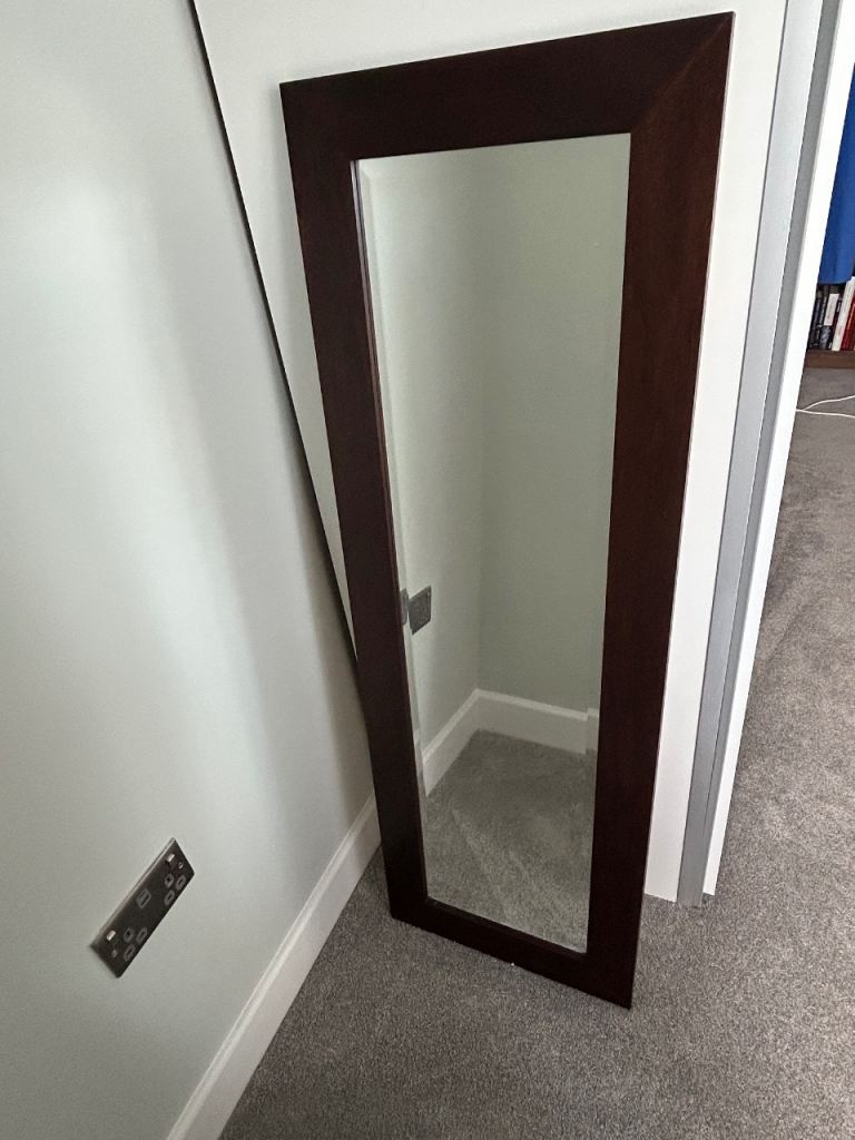 Large Habitat vintage wooden Framed Mirror – Good Condition
