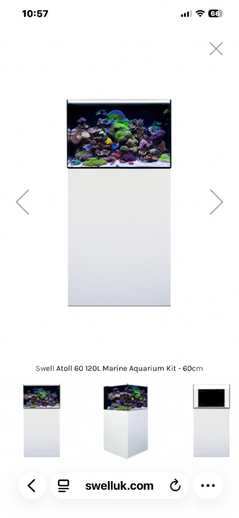 Swell Atoll 60 120L Marine Aquarium Kit - 60cm