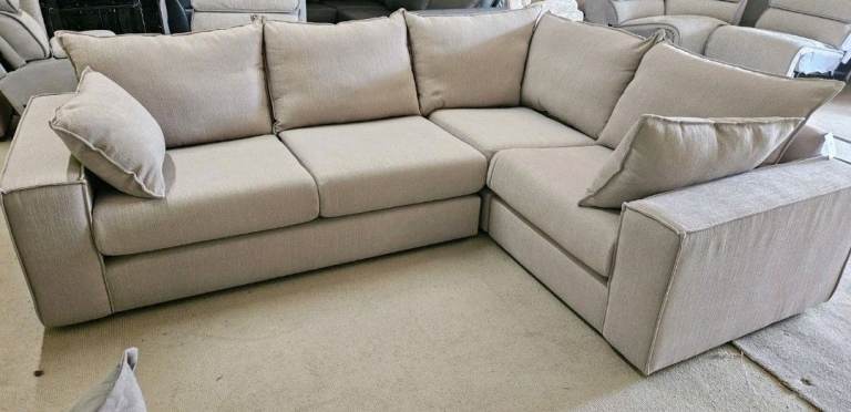 Brand New DFS Corner Sofa Lovise 3 Corner 1 Sofa, Jagger Pewter Silver/Grey RRP £1799