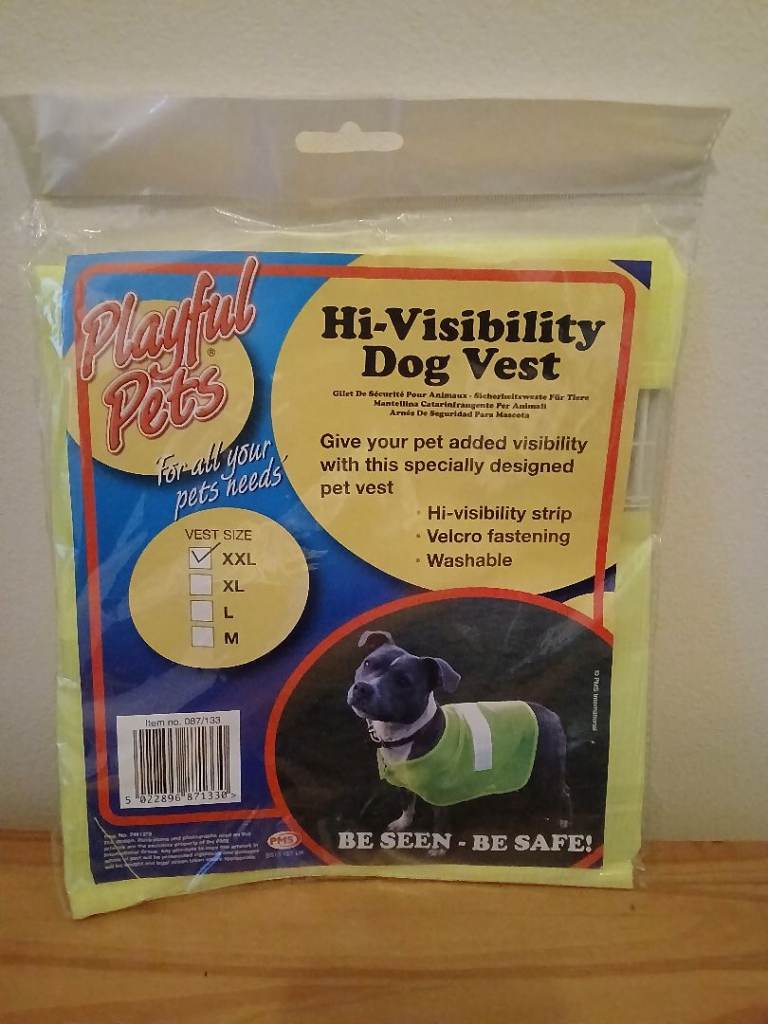 Hi Viz Visibility Dog Vest Dog Jacket - XXL / XL / L / M
