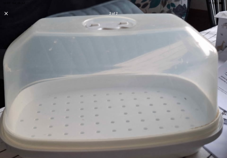 White Plastic Bread Bin / Storage Container - As New