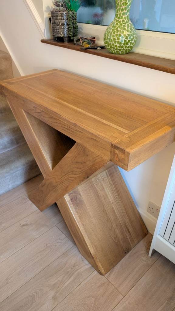 Solid Oak Furniture Console Table 