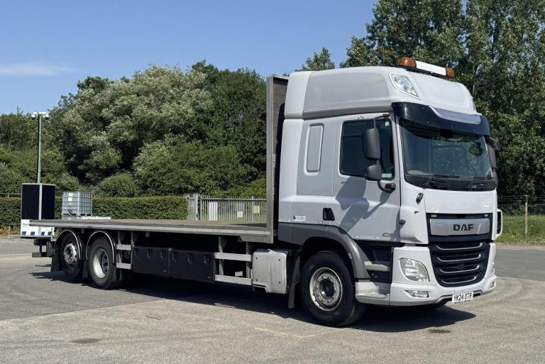 2024 24 plate Euro 6 DAF CF410 6×2 26t Dropside Moffett Carrier