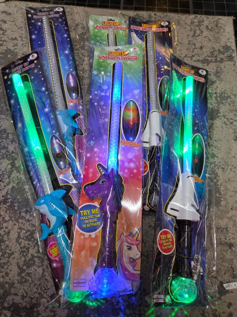 Kids light up swords 