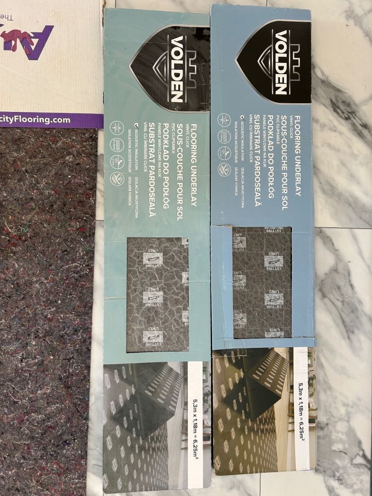 image for Vinyl click flooring underlay x 2 at 6.25m2