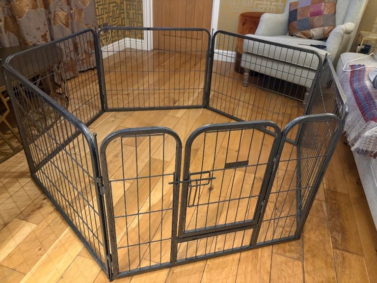 Large Dog or Pet Pen made from strong galvanised metal. Can be used inside or outside 