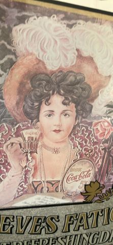 Large Vintage Coca-Cola Pub Mirror Sign (95cm x 63cm), £50.00 for Sale