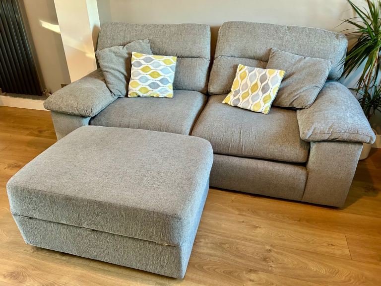 3 Seater sofa & foot stool
