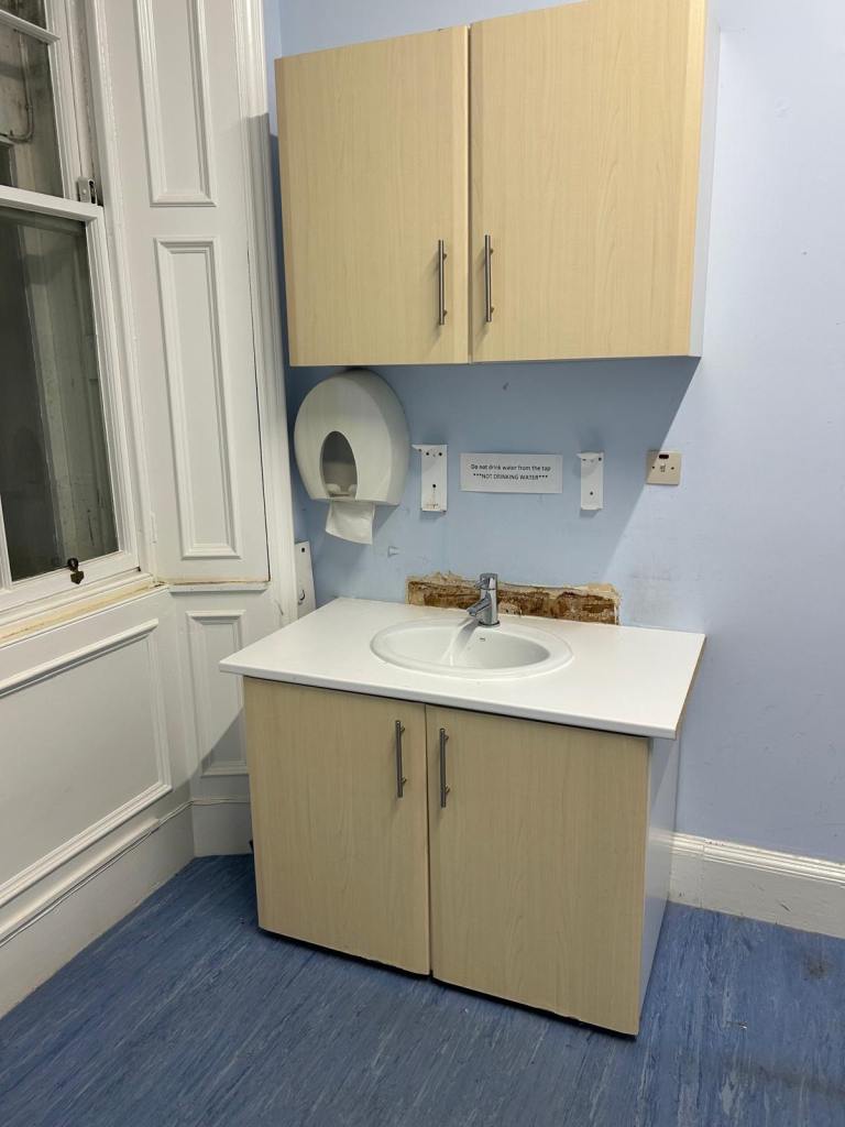 Wood Beige Bathroom Cabinet Storage Unit