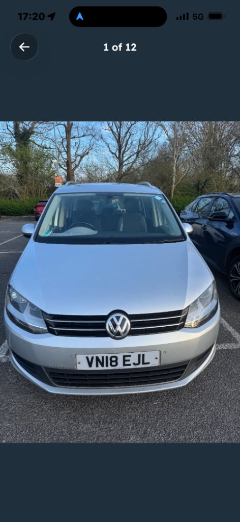 PCO Volkswagen, SHARAN, MPV, 2018, Semi-Auto, 1968 (cc), 5 doors