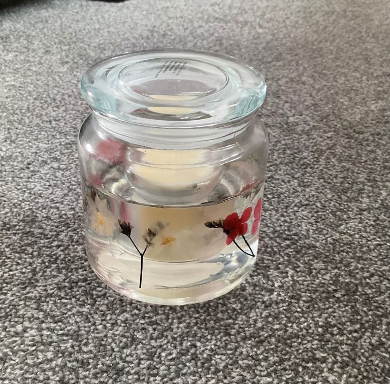 Candle in glass jar