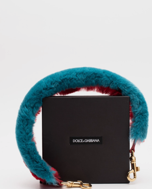Luxury Dolce & Gabbana Rex Rabbit Fur Bag Strap – BNIB with Original Papers