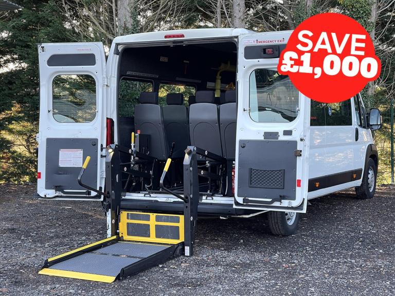 2021 Citroen Relay 40 L4H2 LIGHTWEIGHT 17 SEAT MINIBUS NON-D1 with FULL PASSENGER LIFT, AC Minibu...