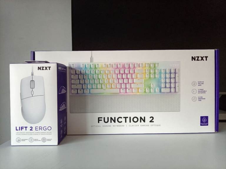 2 Month Old - NZXT Function 2 RGB Gaming Keyboard / NZXT Lift 2 ERGO Gaming Mouse