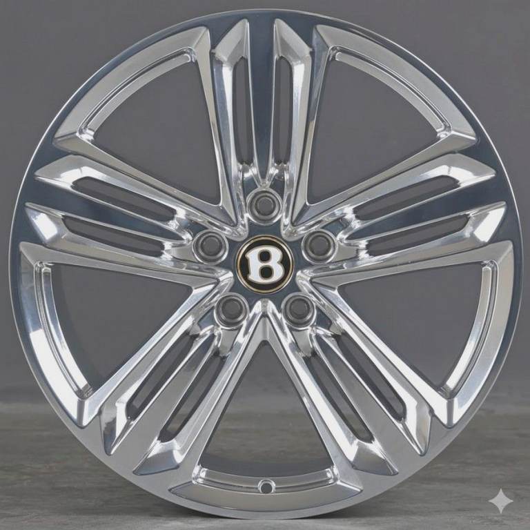 R653C Swap BENTLEY CONTINENTAL GT mk3 4x 21'' GENUINE CHROME LOOK POWDER COAT ALLOY WHEELS