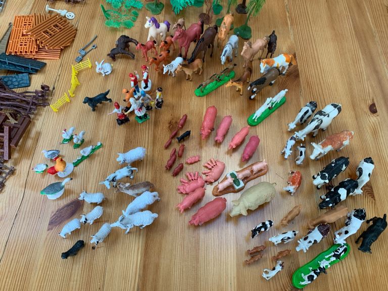 Toy farm animals