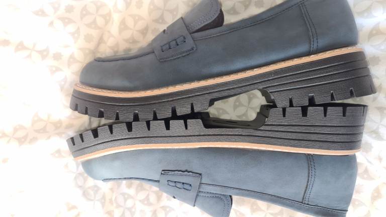 Brand new blue soft touch ultra lightweight chunky soles slip in shoes. Christmas present.