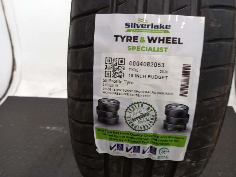 215 55 18 99v Sunny Sportmacro 6mm Part Worn Pressure Tested Tyre