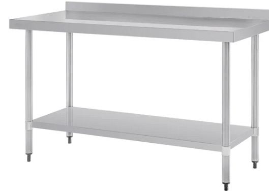 Vogue Stainless Steel Table with Upstand 1400mm