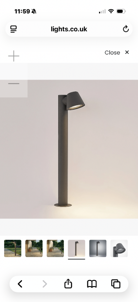 Lindby Reyna Garden Lamp Dark Grey – As Good As New
