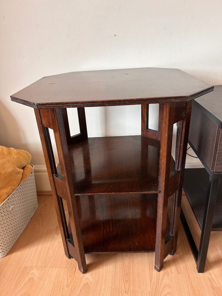 Dark wood side table